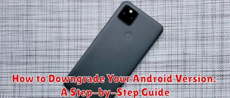 How to Downgrade Your Android Version: A Step-by-Step Guide