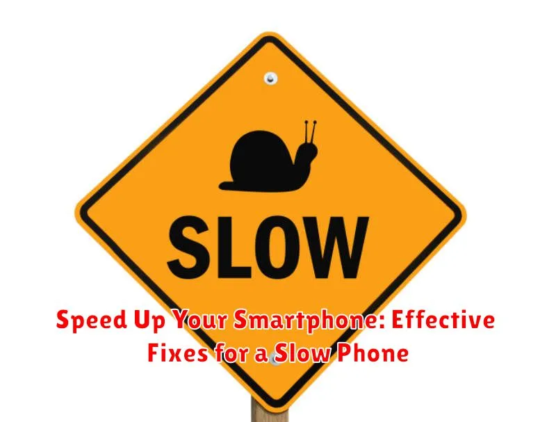 Speed Up Your Smartphone: Effective Fixes for a Slow Phone